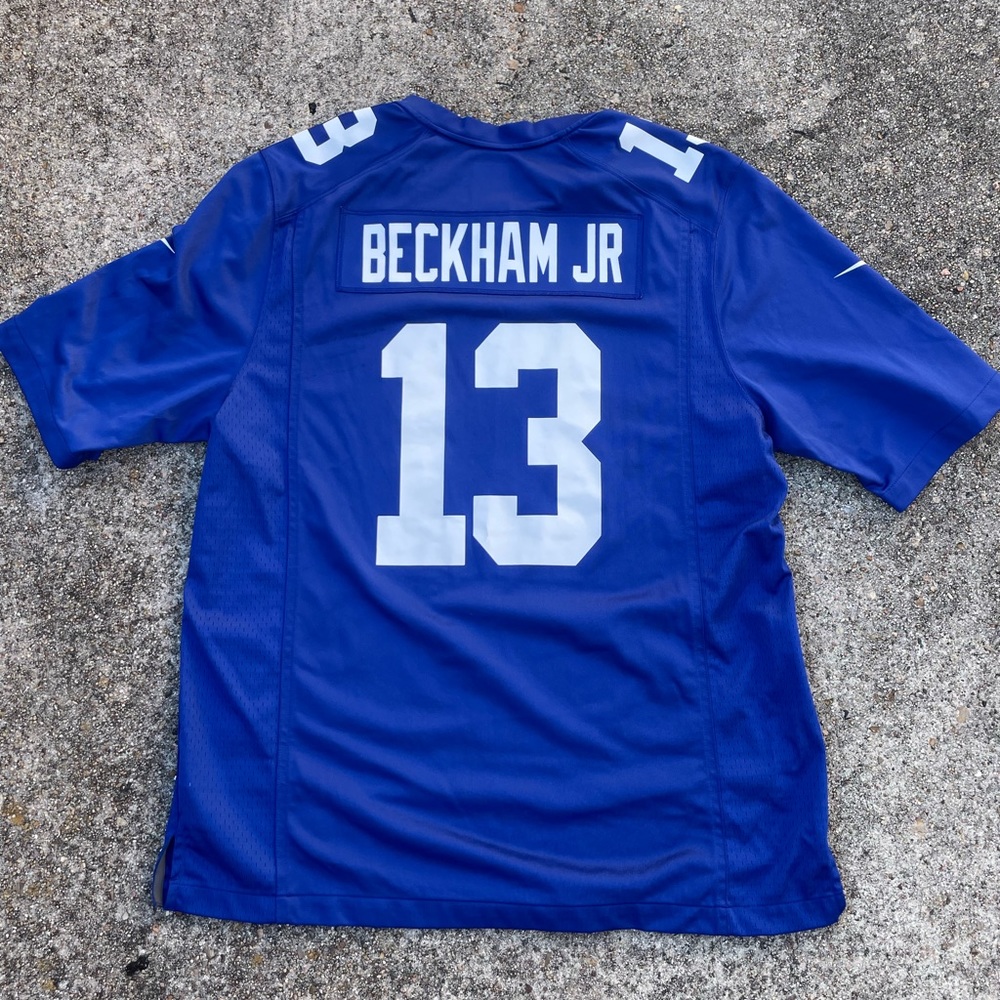 ODELL BECKHAM JR New York Giants BLUE Nike Limited SEWN Jersey - XL